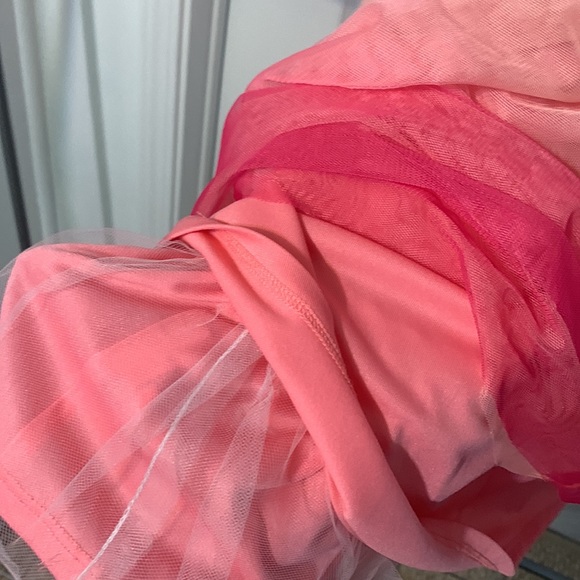 Pink Ombré Sweet heart Gem Encrusted Strapless Mini dress - Picture 8 of 8